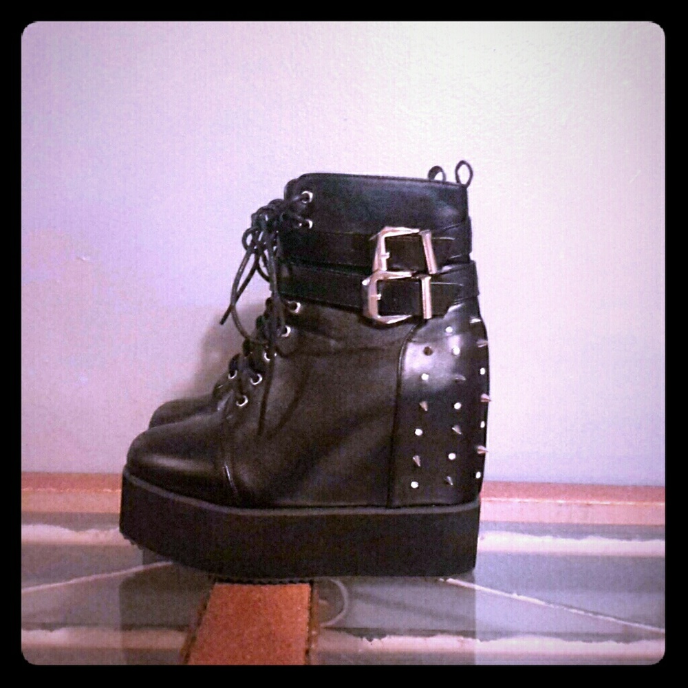Gothic boots with spikes